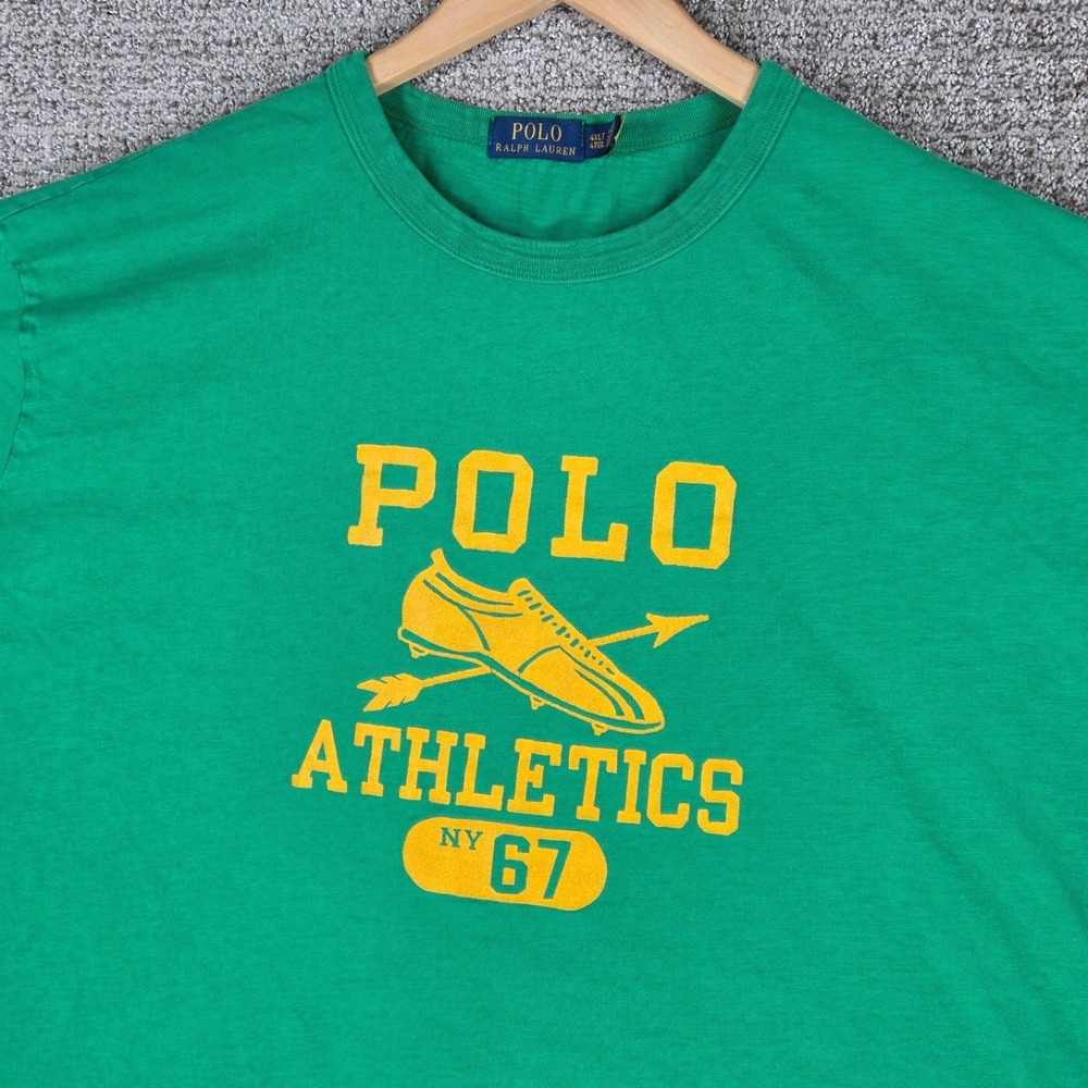 Polo Ralph Lauren‎ Mens Green Polo Athletics NY 67 Graphic T-Shirt Size 4XLT